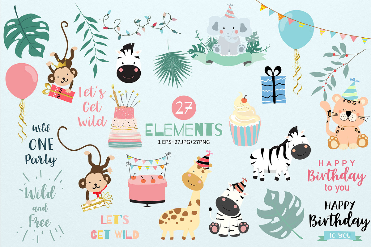 Cute safari set print and pattern, an Animal Illustration by Piixypeach (Photo 9 of 10)