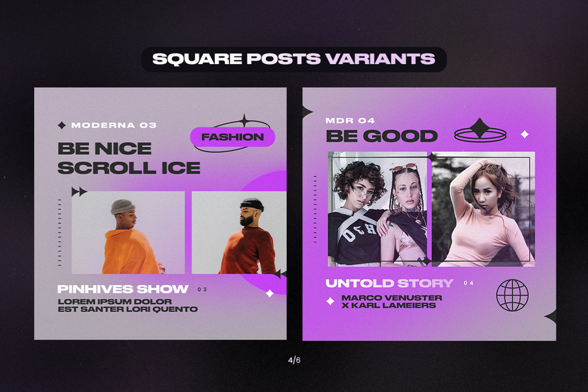 MODERNA Instagram Templates, a Social Media Template by FLYERHIVE (Photo 7 of 9)