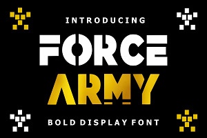 Force Army, a Blackletter Font by Fourteen Letter