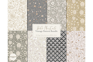 Boho Neutral Pattern Bundle