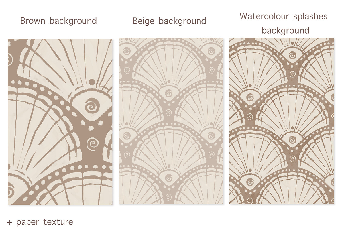 Seashells - Patterns and elements, a Pattern Graphic by Leksart (Photo 4 of 10)