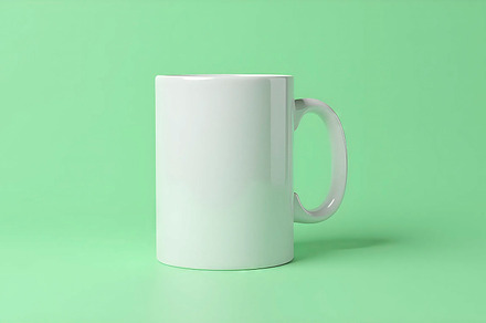 illustration of a ceramic mug, front, a Photo by LOGOCREATIVE