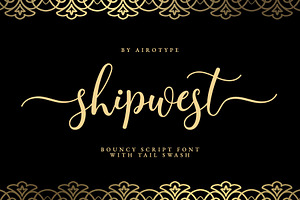 Shipwest - Tail Swash Script Font