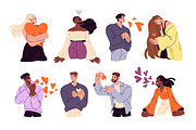 People with hearts, love concept set, a Person Illustration by PaperTrident (Thumbnail 1 of 10)