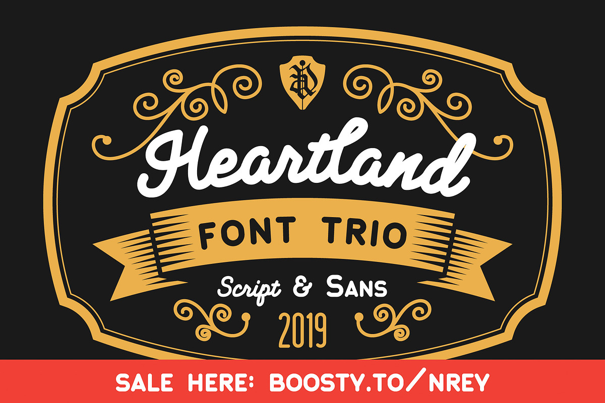 Heartland font trio