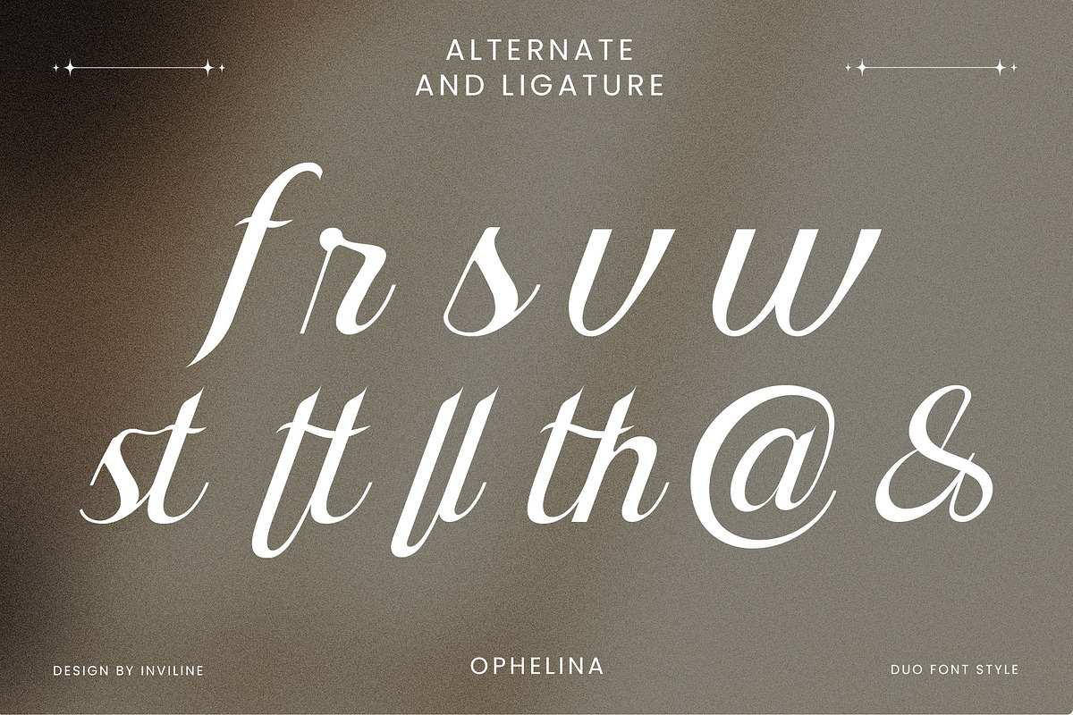 Ophelina - Duo Font, a Script Font by Inviline.co (Photo 4 of 10)