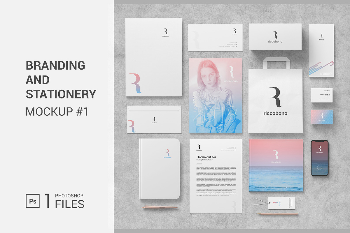 Stationery Branding Mockup #1, a Product Mockup by Seven Lights (Photo 1 of 3)
