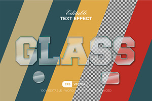 Shiny Text Effect Glass Style