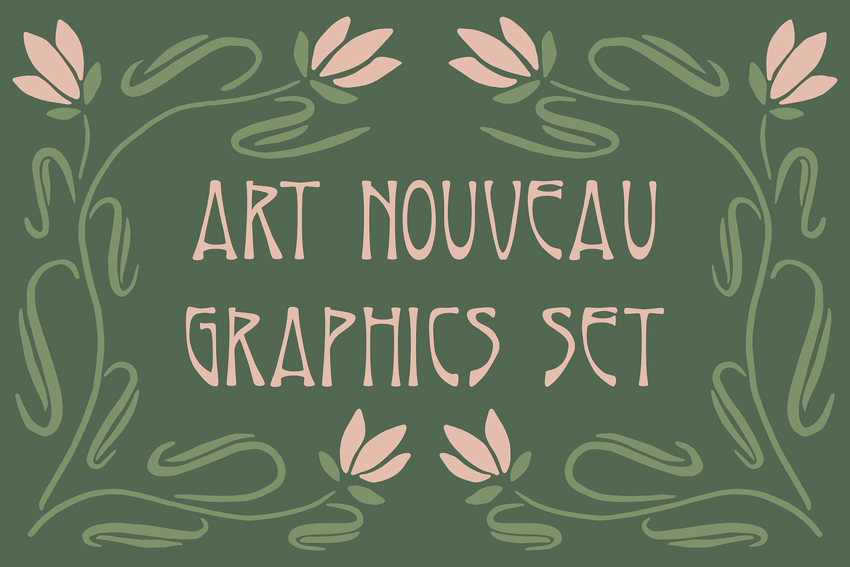 Art Nouveau Graphics Set, an Object Graphic by Liz Kohler Brown (Photo 1 of 27)