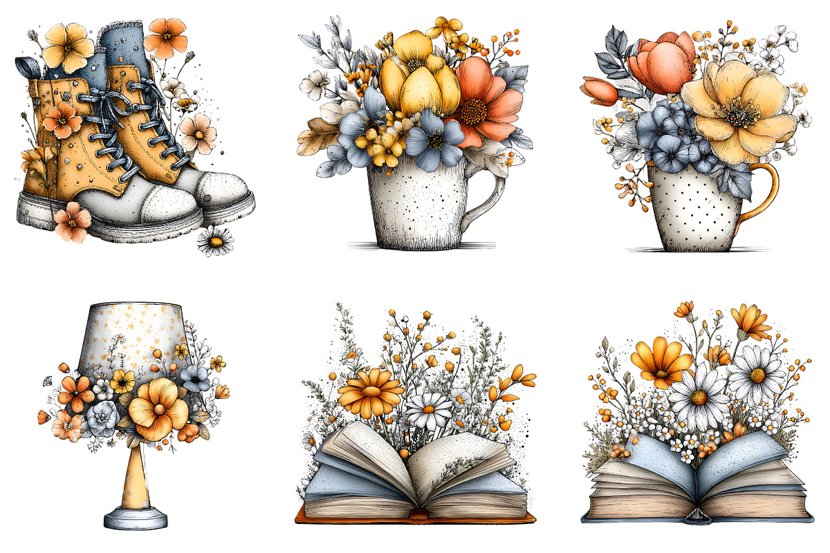 Spring Watercolor Clipart Bundle, an Illustration by SinaCreation (Photo 3 of 9)