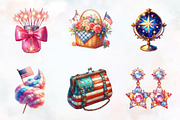 Coquette 4th of July Clipart, a Seasonal Illustration by RobertsArt (Thumbnail 6 of 7)