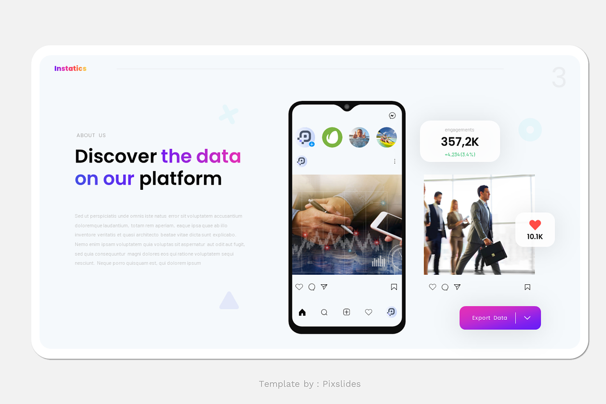 Instagram Analytics Keynote, a Presentation Template by Pixslides (Photo 5 of 7)