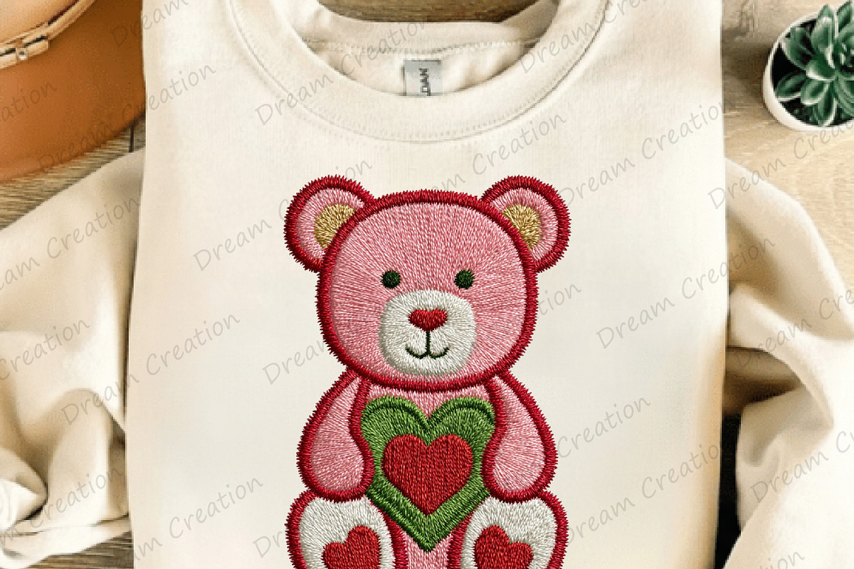 Faux Yarn Crochet Valentines Teddy, an Illustration by Dream Creation (Photo 2 of 5)