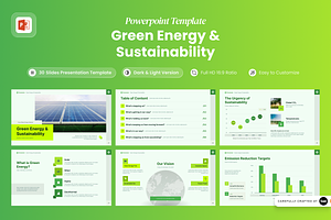 Green Energy & Sustainability, a Presentation Template by SLAB! Design