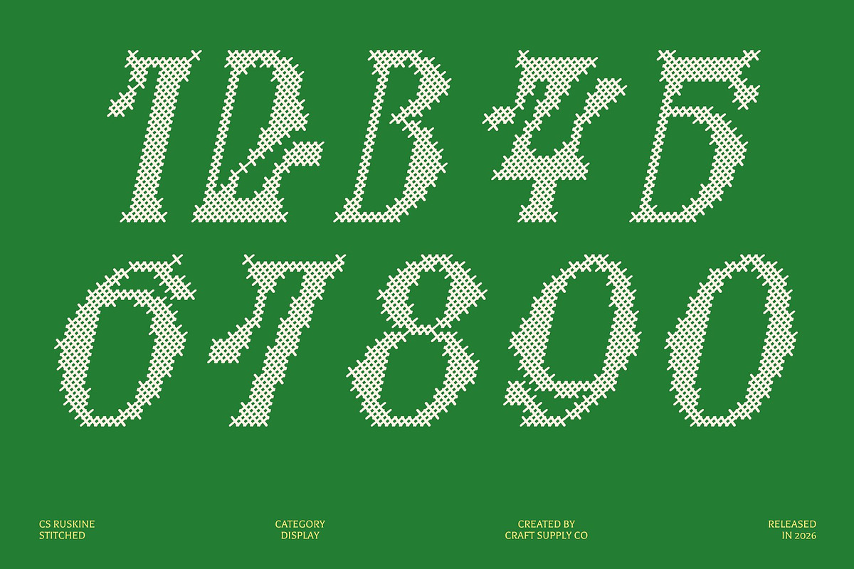 CS Ruskine Stitched, a Serif Font by Craft Supply Co. (Photo 6 of 8)