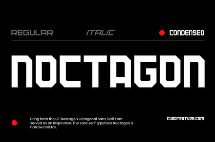 Noctagon - Bold Octagonal Sans