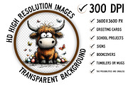 Whimsical Easter Highland Cow PNG, an Illustration by Craft Nest (Thumbnail 2 of 11)