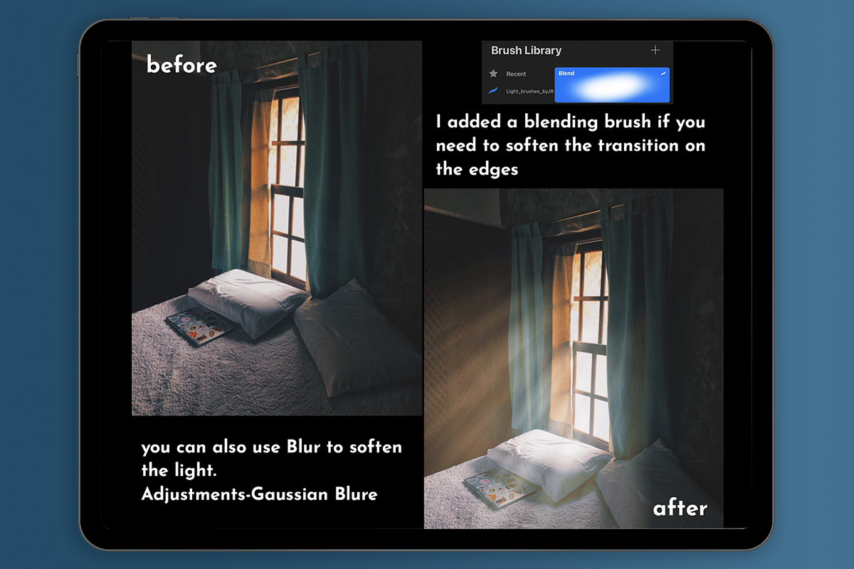 Procreate  Light stamp brushes, a Brush Add-On by Julia Right Studio (Photo 6 of 6)