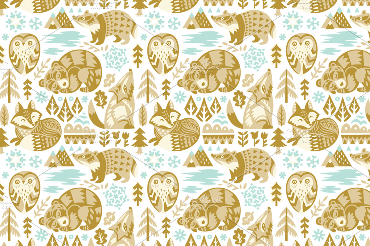 Scandinavian art, a Pattern Graphic by PenguinHouse (Photo 7 of 9)