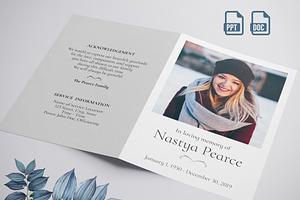 Funeral Program Printing Template