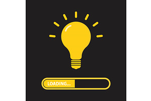 Loading creative idea concept, an Education Illustration by Vector Creator