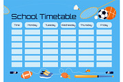 School Timetable for Sport Lovers, a Print Template by Soulprint Mercury (Thumbnail 1 of 2)