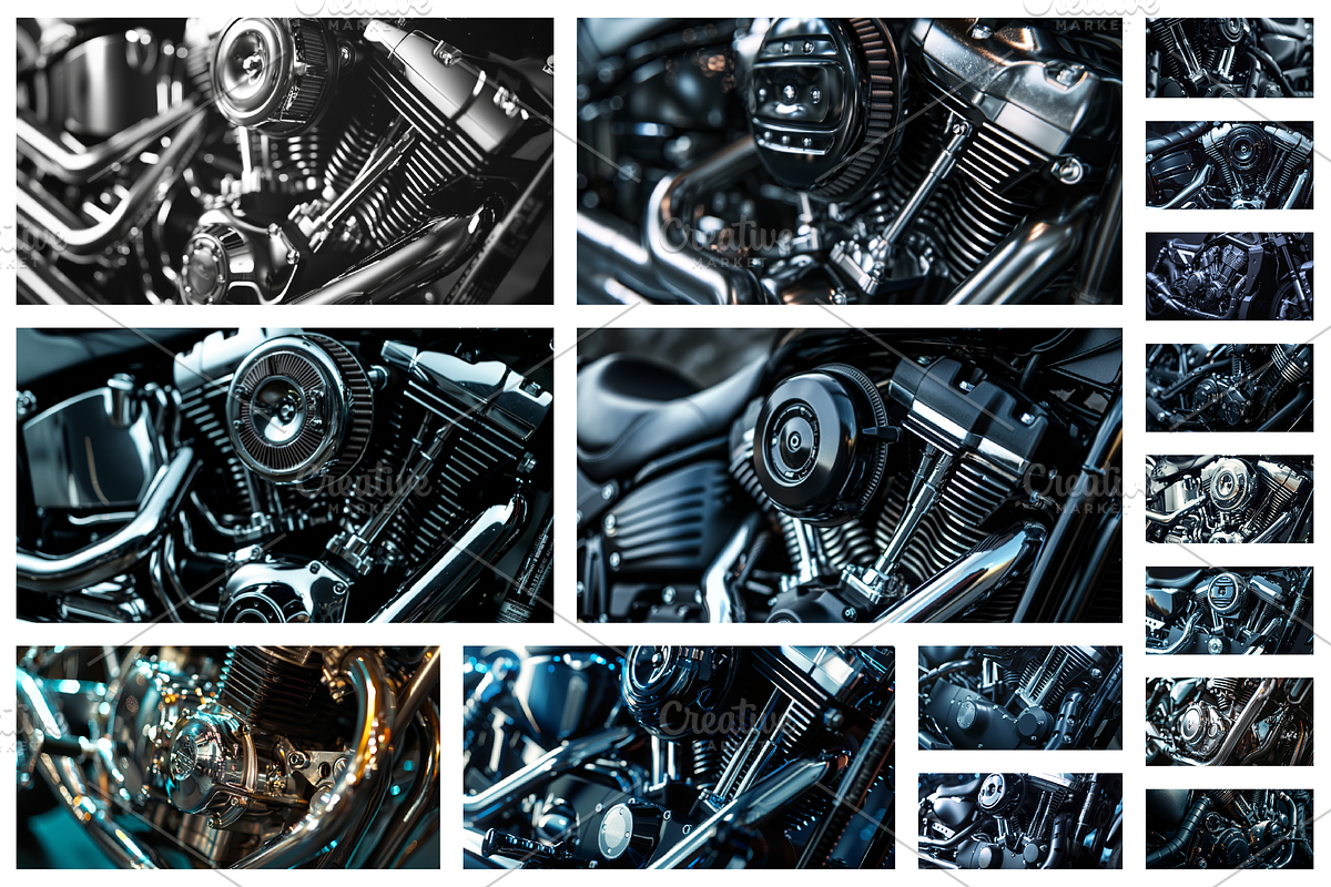 31 Motorcycle engines, a Transportation Photo by Handmadefont (Photo 3 of 33)