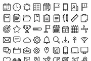 39 Digital Planner Outline Icons, an Outline Icon by adenpinkstore (Thumbnail 1 of 7)
