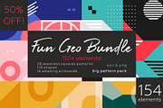 Fun Geometry pattern bundle., a Pattern Graphic by lisa_kalev (Thumbnail 1 of 22)