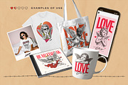 Classic & Modern Vector Cupids, a Decorative Illustration by Vecster (Thumbnail 4 of 5)