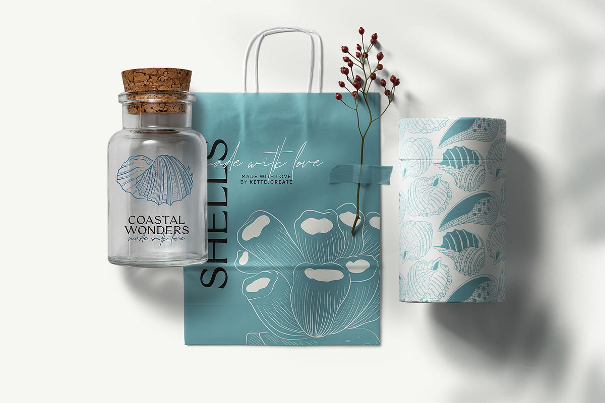 Ocean Shells Illustration, an Object Illustration by KetteCreate (Photo 9 of 17)