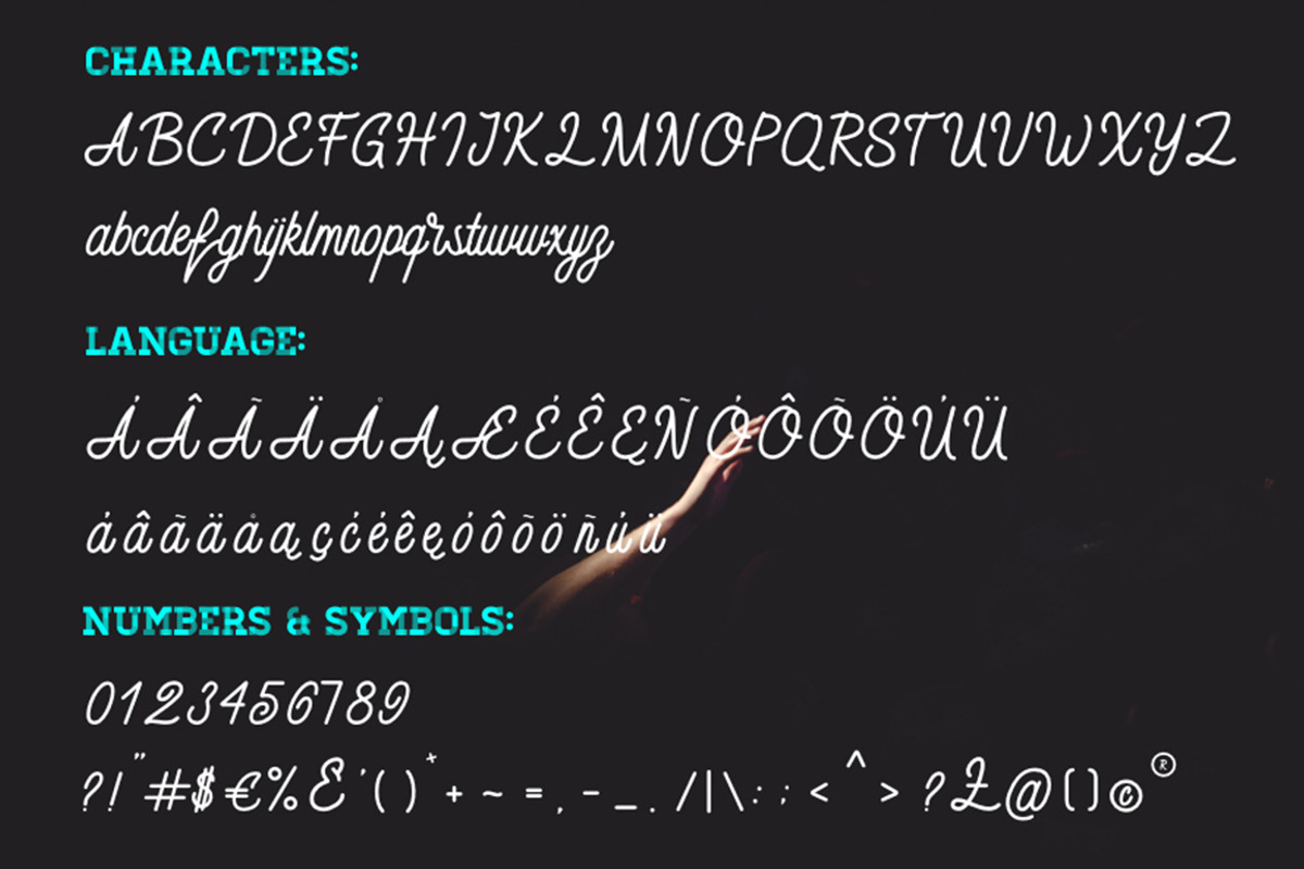 Calligo Monoline Font preview 5