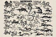Dragon stamps for Procreate, a Brush Add-On by TheWhiteCatLab (Thumbnail 7 of 9)