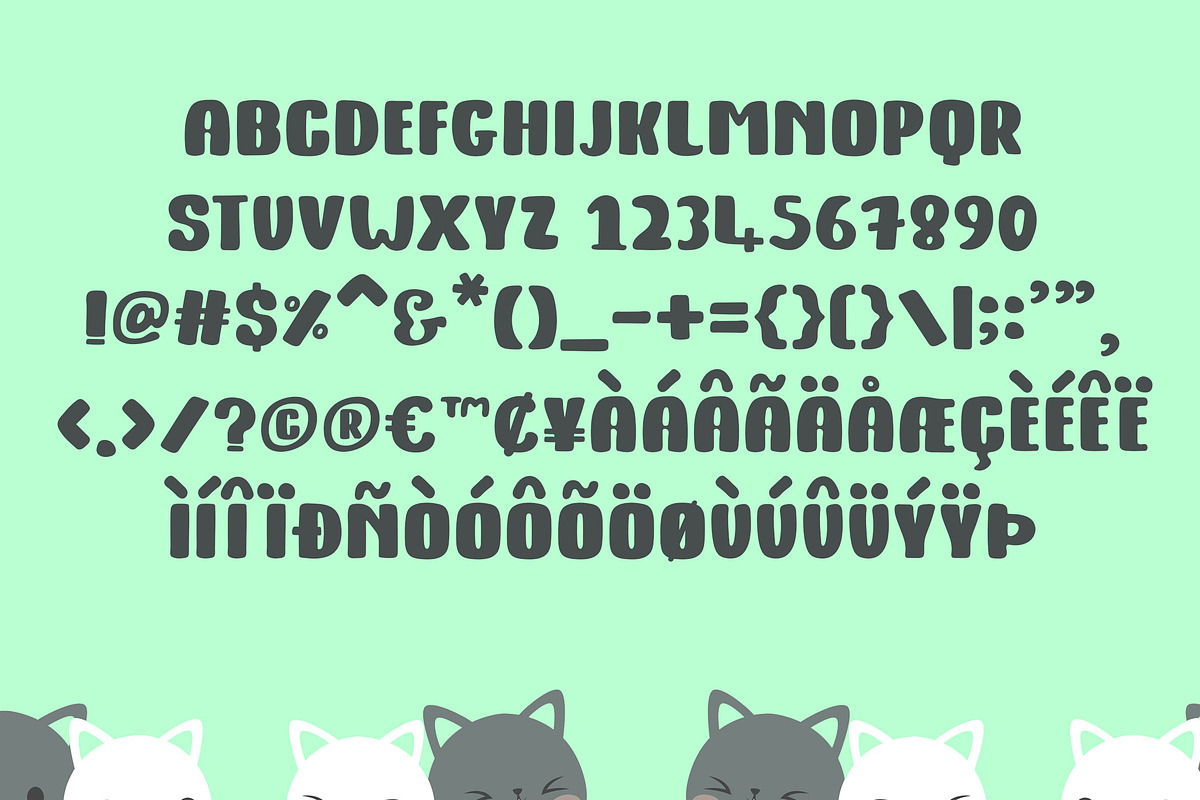 Kitty Fat - Handwritten Font preview 4