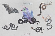 Watercolor Set | WITCHCRAFT, an Animal Illustration by Elisa Ursa (Thumbnail 5 of 10)