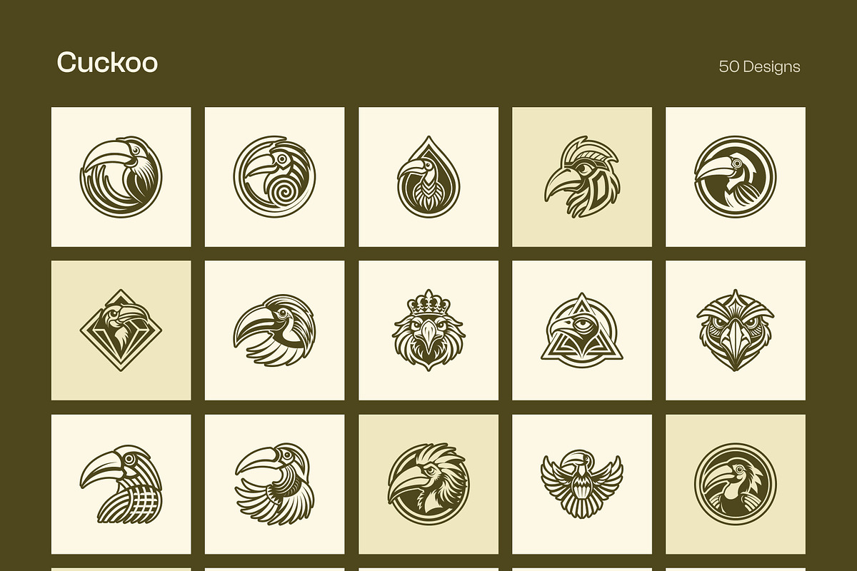 1500 Bird Logo Art Set, a Solid Icon by Creative Stall (Photo 16 of 38)