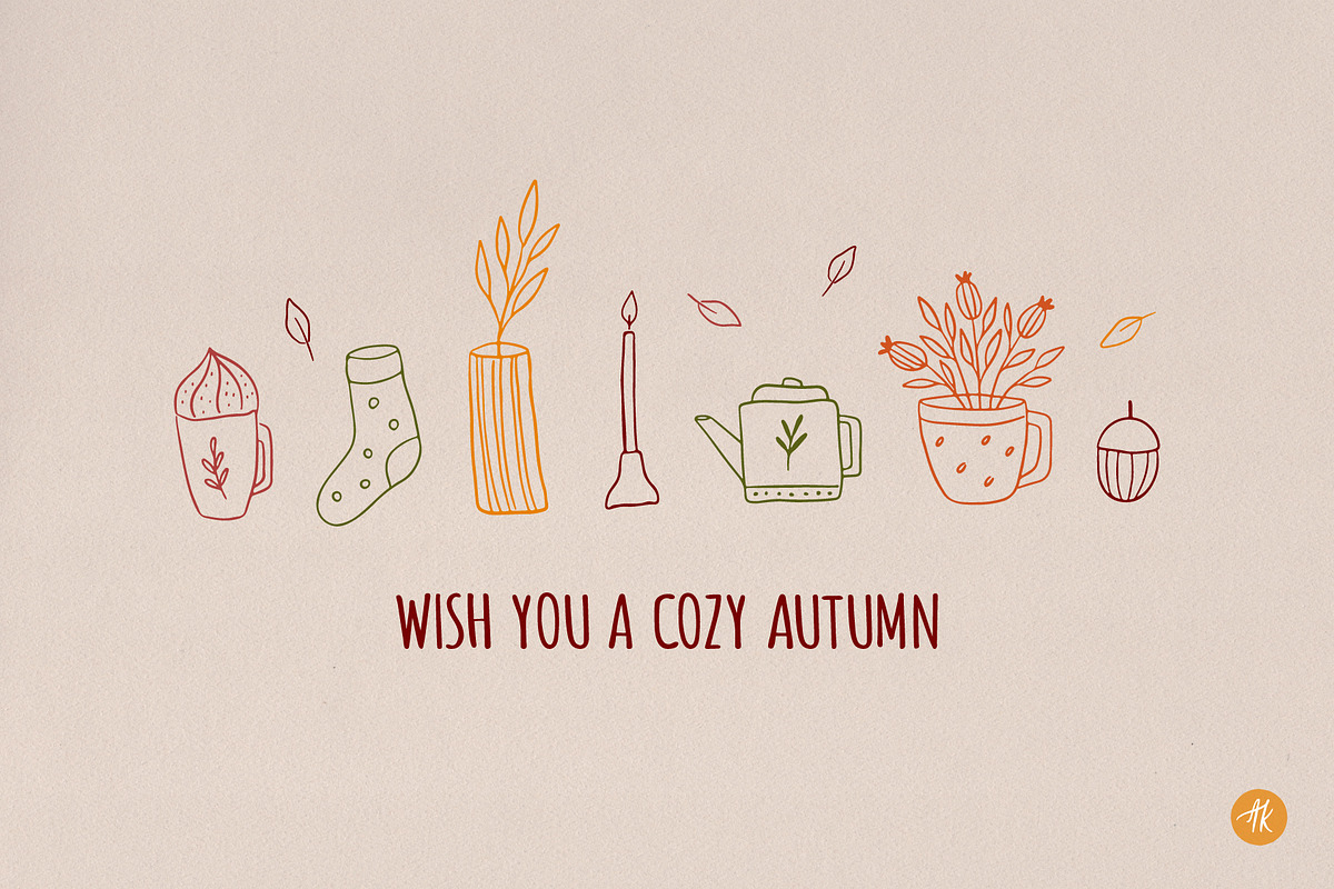 Autumn Charme Hand Drawn Doodle Set, an Object Illustration by Alena Koval (Photo 20 of 20)