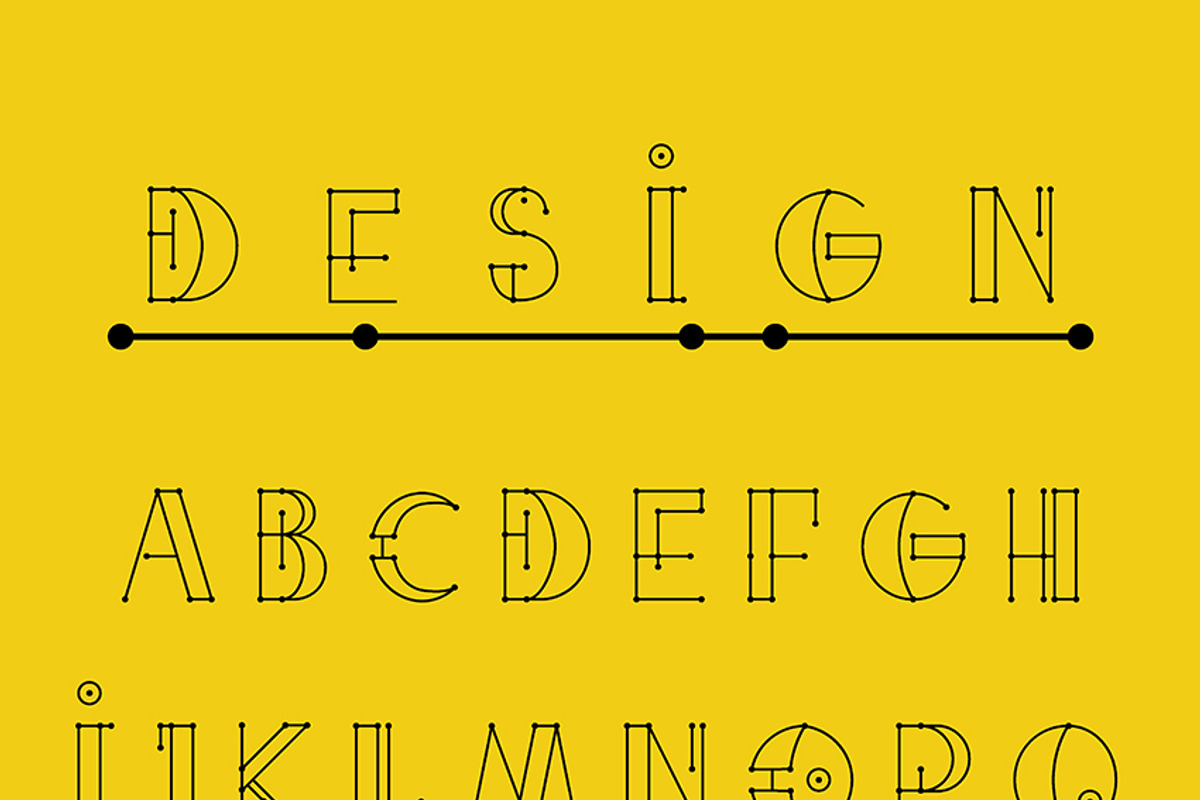 Engineer Technical Vector Font (B&W) preview 3