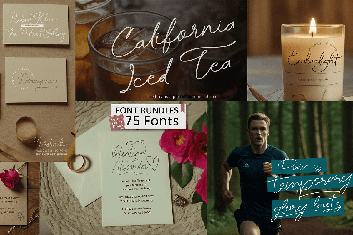 Mega 75 Handwriting Font Bundle, a Handwritten Font by Letterhanna Studio (Photo 8 of 9)