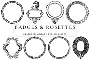 Procreate Badges and Rosettes, a Brush Add-On by Century Library (Thumbnail 4 of 7)