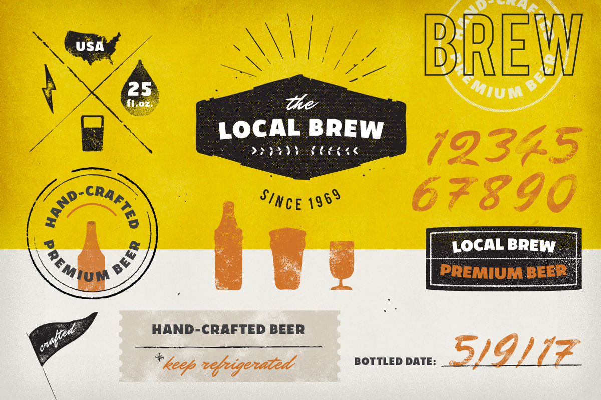 Vintage Logos & Badges: Local Brew, a Branding & Logo Template by eppearance (Photo 1 of 9)