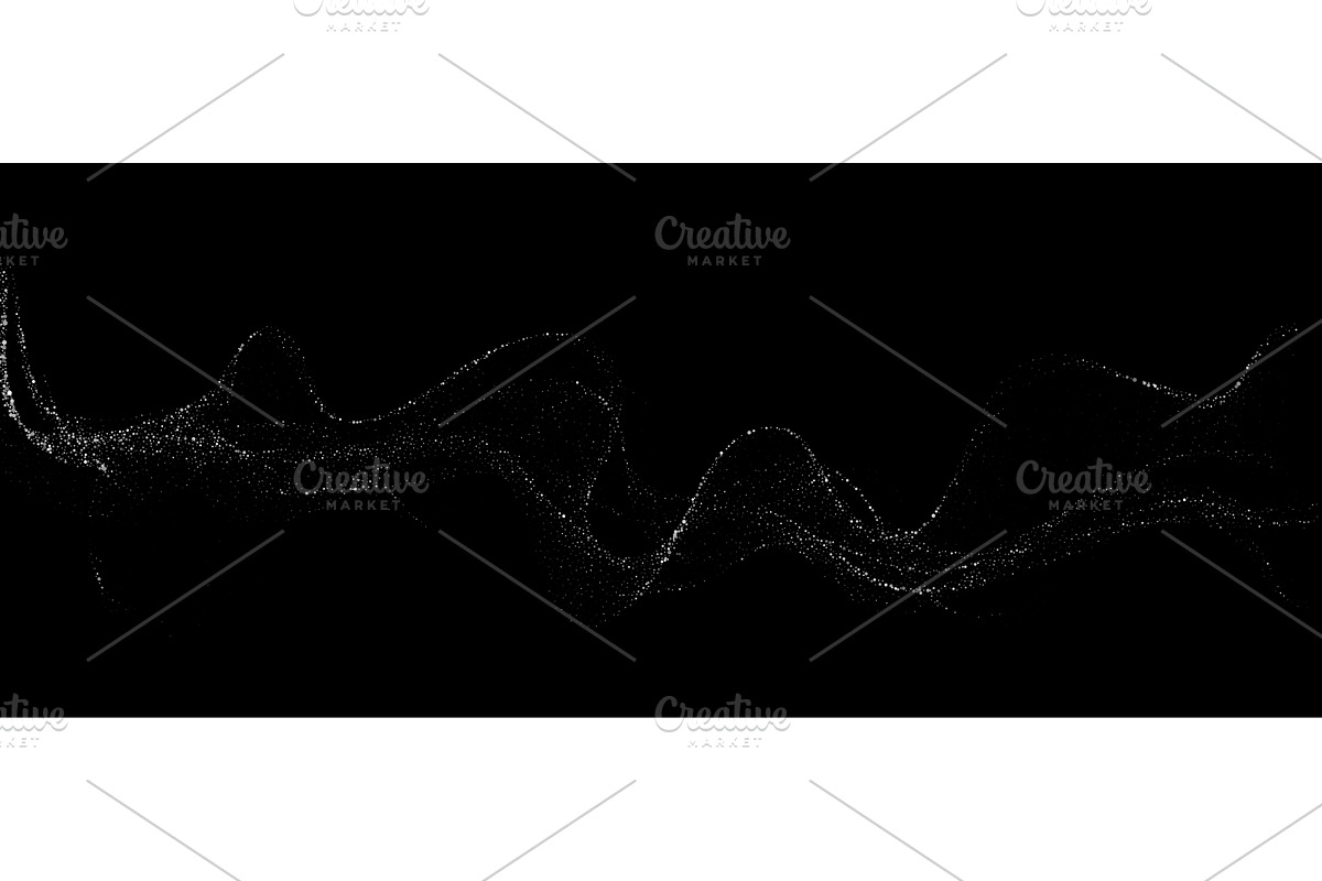 Abstract shiny color Silver wave, an Illustration by Marinstri