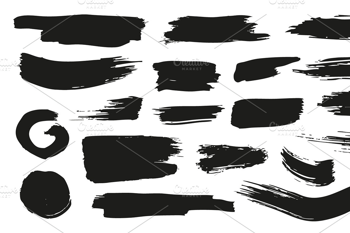 Brush Strokes Pack, a Texture Graphic by alexdndz (Photo 6 of 11)