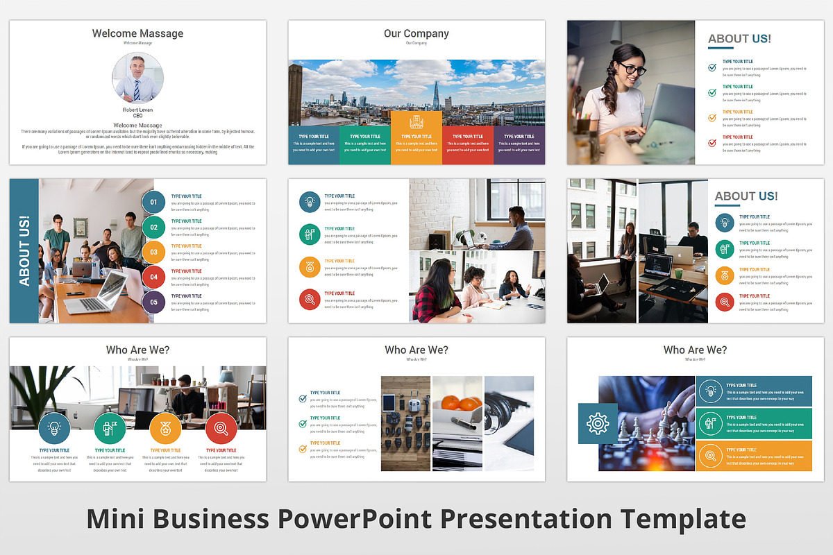 Mini Business PowerPoint Template, a Presentation Template by GraphicStan (Photo 5 of 30)