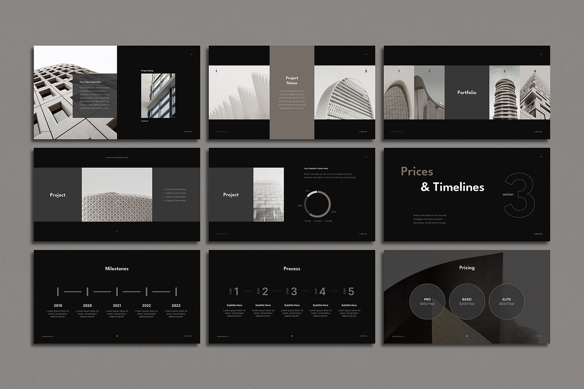 Corvus Presentation Template, a Presentation Template by SlideStation (Photo 7 of 12)