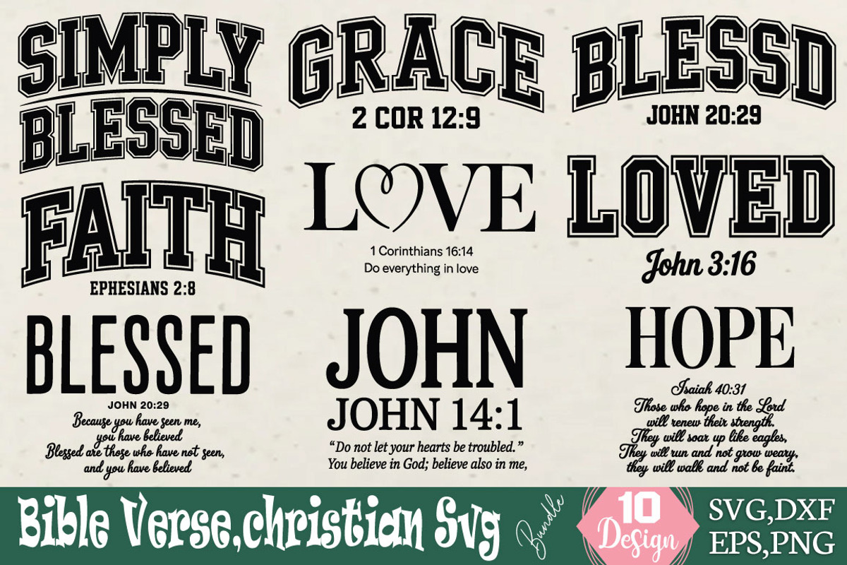 Bible-Verse,christian-Svg-Bundle, an Object Graphic by DollarSmart
