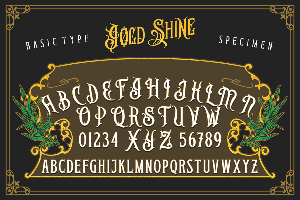 GoldShine with Extras, a Font by uncurve (Photo 2 of 9)