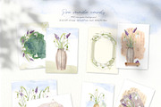 Spring Snowdrop and Muscari Clip Art, an Illustration by Julia M. Watercolor (Thumbnail 7 of 12)