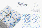 Dutch watercolor tiles and ornaments, a Decorative Illustration by ArtPavo (Thumbnail 6 of 7)