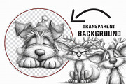 Whimsical Grumpy Christmas Clipart, an Illustration by Libby Wishes (Thumbnail 3 of 7)